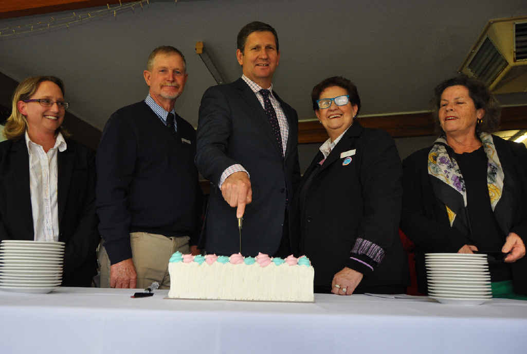 JOINING FORCES: Goodstart Percy St centre director Megan Dabis, Southern Downs Deputy Mayor Ross Bartley, Member for Southern Downs Lawrence Springborg, Goodstart Wood St centre director Kim Ramalli and EChO social inclusion co-ordinator Kathryn Rendell at the launch of the EChO program at the Warwick Golf Club on Friday.